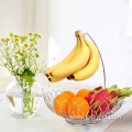 Stainless Steel Wire Fruit Basket With Banana Stand